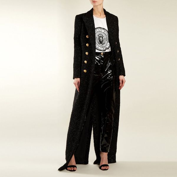 

new fashion arrivals luxury women long coat for winter maxi black formal cocktail party coats outfit clothing vestidos wholesale, Tan;black