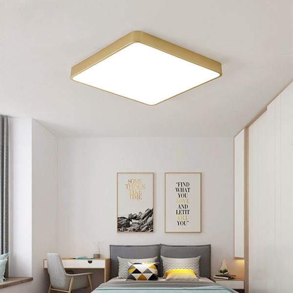 

modern ultra thin led ceiling lamp gold color square ceiling light dining living room bedroom balcony lighting kitchen fixture
