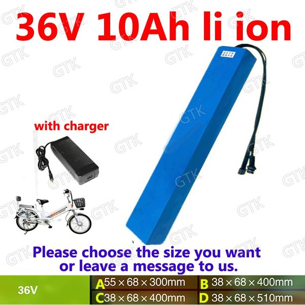 

gtk customize 36v 10ah lithium ion battery bms 10s li ion battery 18650 for 750w ebike scooter bicycle motorcycle +2a charger