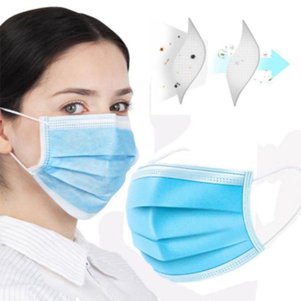 

в наличии!одноразовая маска для лица высококачественная ткань meltblown взрослая одноразовая маска 3-слойная защитная фильтрующая одноразова