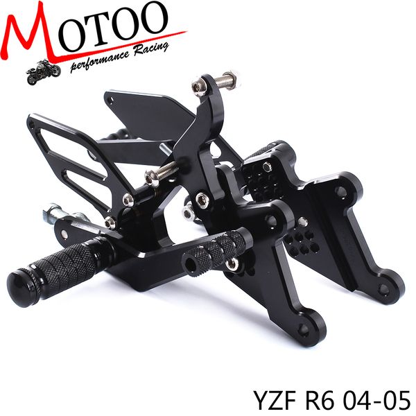 

motoo - full cnc aluminum motorcycle rearset rear set for yamaha yzf-r6 2004-2005