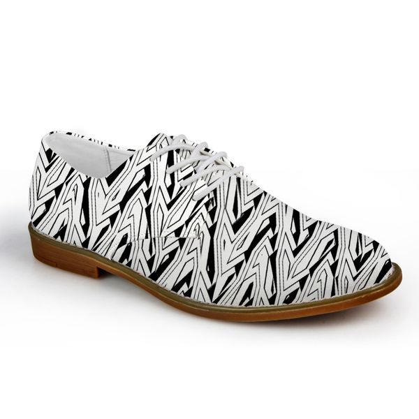 

customized 2019 new arrival men's casual leather shoes creative 3d striped printed men leisure oxford flat shoes, Black