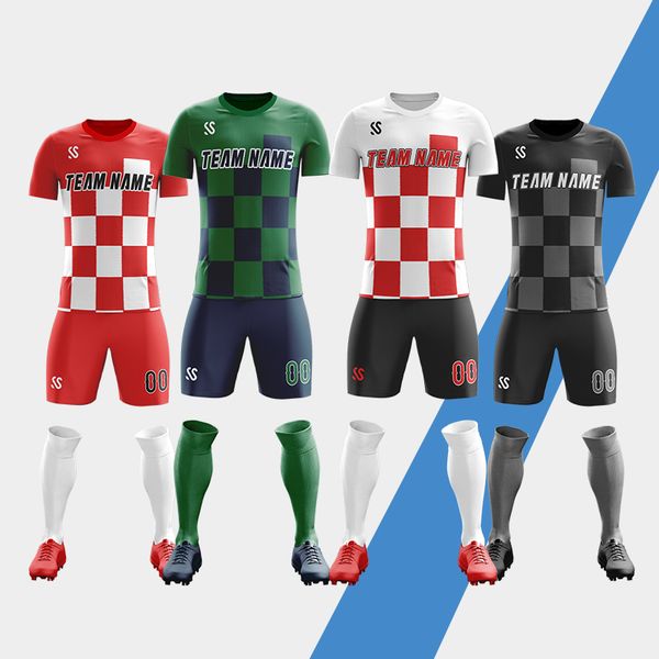 Maglie da calcio personalizzate per bambini da uomo Set da uomo Divise da allenamento personalizzate per ragazzi Maglie da calcio personalizzate per la squadra Stampa