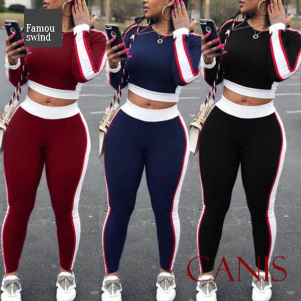 

новые женщин ladies tracksuit короткие топы тощие брюки комплекты 2pcs активный wear поп испания костюм drop доставка, White