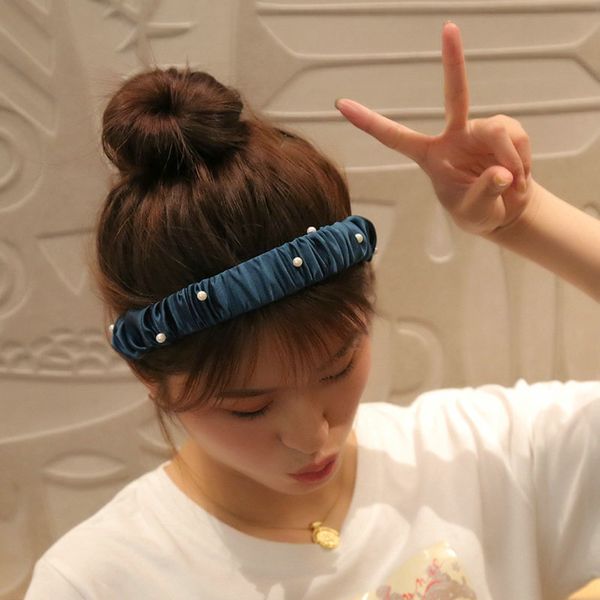 

hyper crimson daily face wash hair bundle headband with litter pearl alice band cerchietto aliceband rabbit hair band hairbands dkpcb, Black;brown