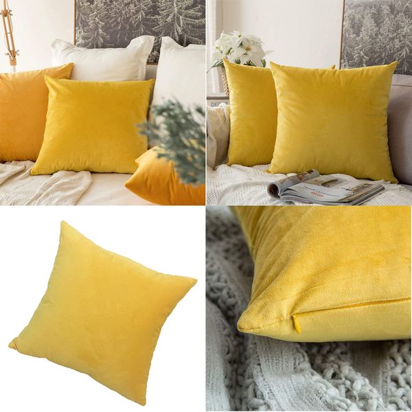 

12x12 inches soft square velvet throw pillowcase cushion cover home sofa decor
