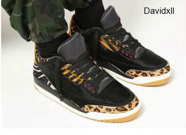 

2020 mens basketball shoes sneakers 3s animal pack leopard black yellow camo for men sports shoes trainers bred jumpman des chaussures off