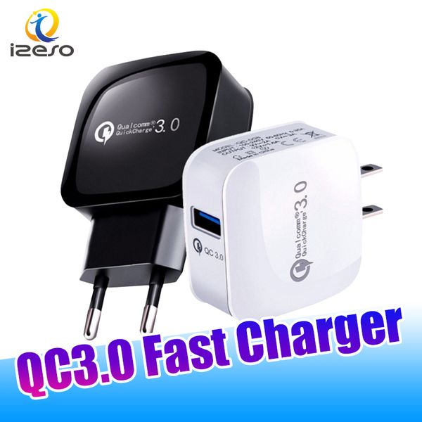 

fast charging adapters qc3.0 wall charger 5v 3a usb plug home travel quick chargers for iphone 11 lg huawei oneplus moto izeso