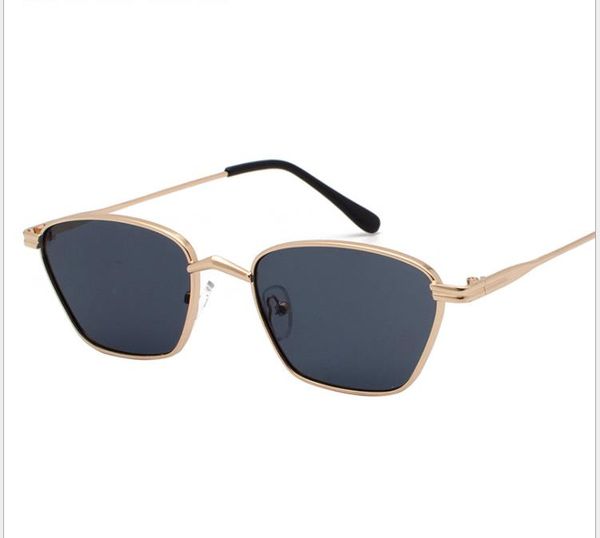 

new trend fashion sunglasses marine film sunglasses full frame metal frame square box small square glasses, White;black