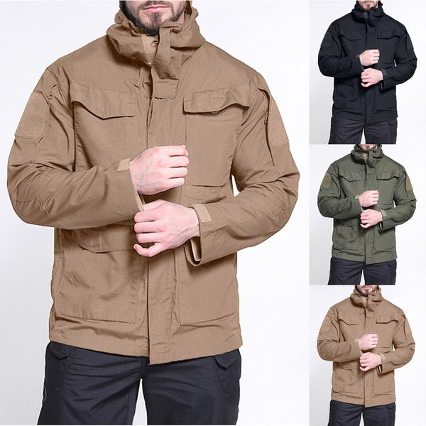 

new brand mens casual jacket large size pilot bomber 2019 fashion men's windproof warm outdoor sports hooded jacket coat s-2xl, Black;brown