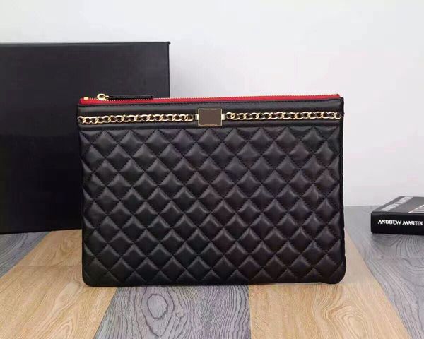 

2019 wholesale retro leather protective cover lambskin classic cosmetic bag cosmetic bag original box zipper wallet