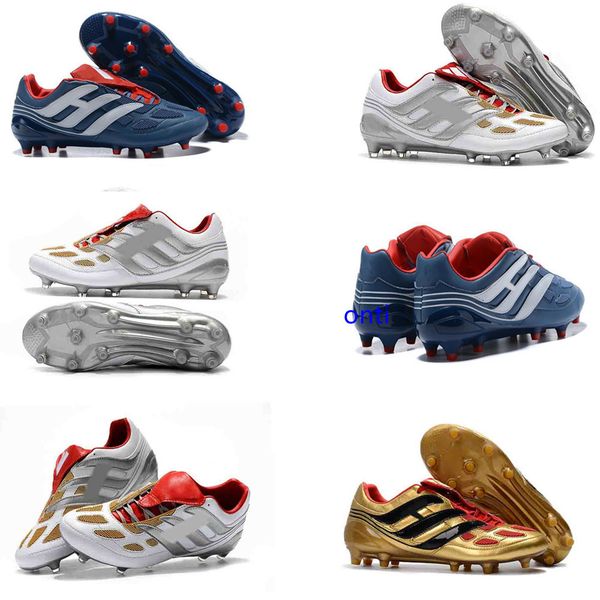 

original predator precision accelerator electricity fg db ag david beckham becomes 19 men soccer shoes cleats football boots size 39-45, Black