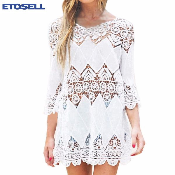 

new arrival women blouse white floral sun blouses hollow out floral white blouse roupas feminina