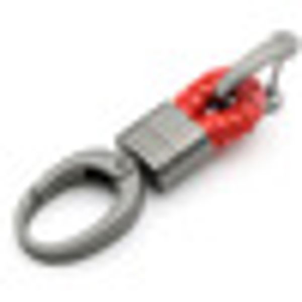 

key chain fashion braided leather strap ring key fob for all models replaces
