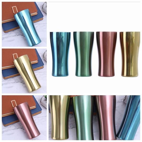 

4 colors 500ml stainless steel mugs metal sport cup single layer colorful cups outdoor car cup water bottle tea beer mug zza934
