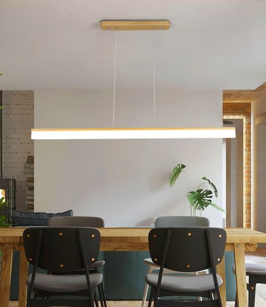 Lange Kronleuchter LED Restaurant Lampen moderne minimalistische kreative Bar Studio Klassenzimmer rechteckige Büro Wohnzimmer Lichter