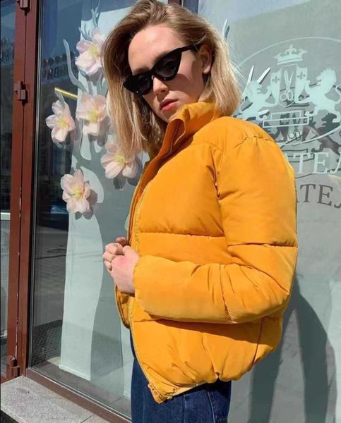 

fashion bubble coat solid standard collar oversized short jacket winter autumn female puffer jacket, Black