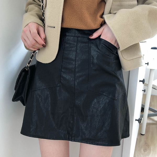 

women's skirts casual lady kawaii ulzzang casual high waist skirt summer female korean girl vintage clothing for women retro, Black