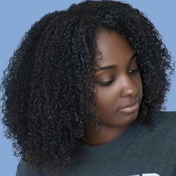 10inch Short Curly Hair Wigs Lace Front Human Hair Wig Deep Wave Wigs Brazilian Human Wig Full Curl Bob Human Hair Wig For Black Women Glueless Full