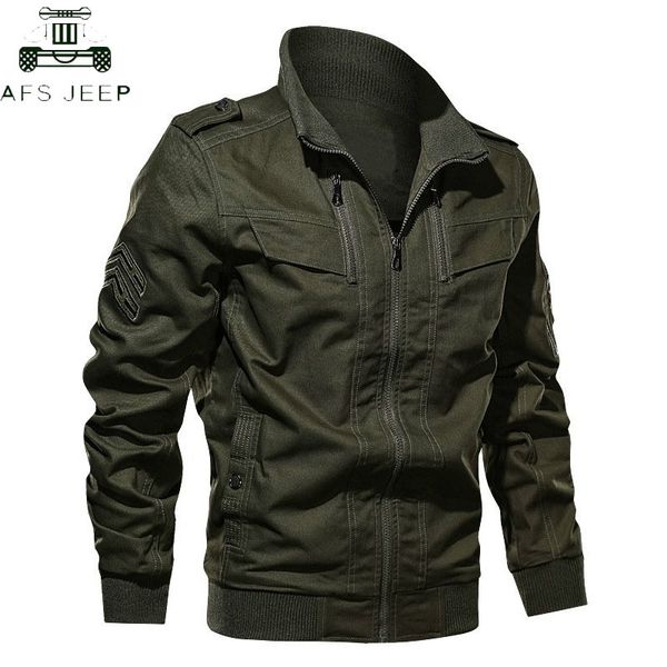 

2019 men cargo jacket spring autumn multi-pocket army bomber jacket cotton filed pilot coat outwear chaqueta hombre, Black;brown