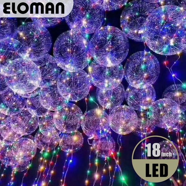 

party led balloons wedding event home party decorations 3m led linghts super clear led bobo bubble balloons 18inch 24inch