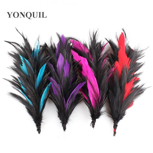 

feather flower black wire feather silk flower diy fascinators party decoration wedding headwear apparel accessoires multi-colors
