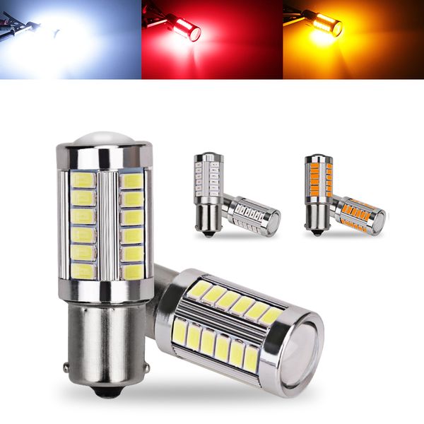 

4pc s25 1156 p21w ba15s bau15s led car backup reserve light brake parking strobe bulb 5630 5730 33smd 1157 bay15d 12v