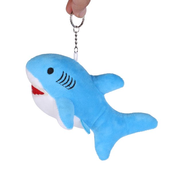 

new cute 1pc shark plush stuffed toy doll mini ocean animal key chain pendant plush doll christmas gift