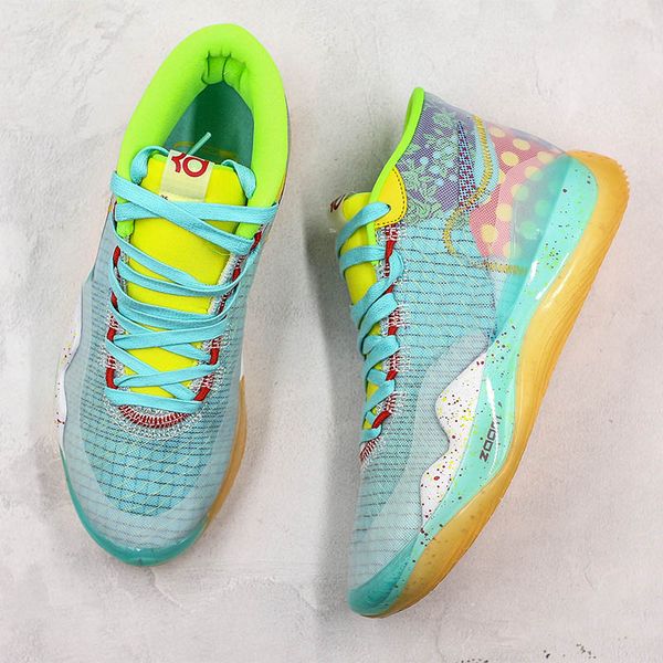 

zoom kd12 eybl ep basketball shoes brand mesh green designer game winner bronze mens sports sneakers with box