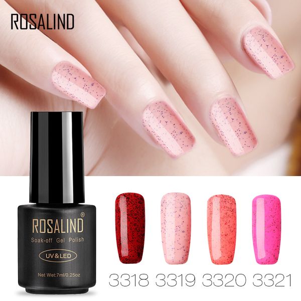 

rosalind gel 1s candy colorful shinning d01-24 gel nail polish uv led soak-off varnish semi permanent nail polish