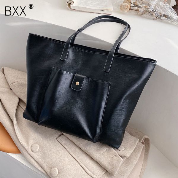 

bxx] pu leather shoulder bags for women 2020 spring high capacity handbags travel hand bag female shoulder bag hk791