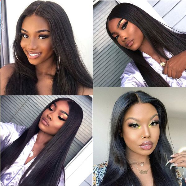 

lace front human hair wigs for black women peruvian remy hair wig with baby hair bleached knots pre plucked slove rosa