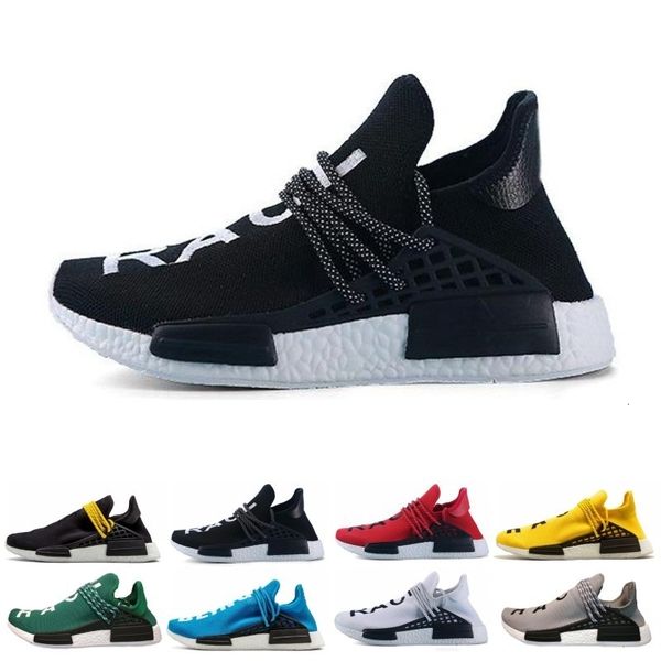 

sale human race running shoes men women pharrell williams hu runner yellow black white red grey blue casual sports sneakers