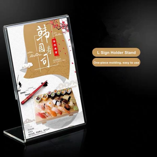 

a6 односторонний презентация акриловой ясно наклонного таблица знак держателя дисплей держатель цена название карта этикетка stand