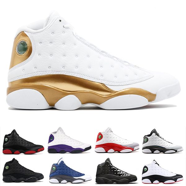 

13s classic 13 bred basketball shoes olive hof dmp black cat he got game hyper royal barons men women michael sports