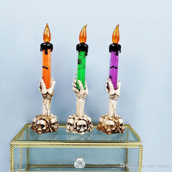 

halloween led candles halloween ghost hand skull candle holder kids led ghost light halloween bar home party decoration