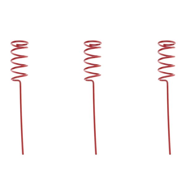 

3pcs metal spiral fishing rod rest stand fishing ground support -red