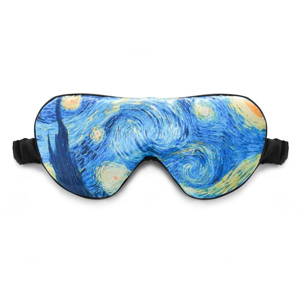 

creative latest design beautiful printing silk travel shade sleep eye mask, sleep mask for gift