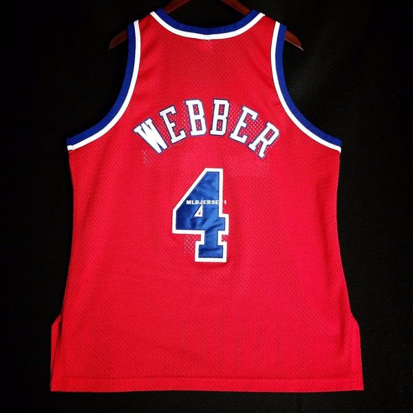 

100% stitched chris webber champion bullets jersey  mens vest size xs-6xl stitched basketball jerseys ncaa, Black;blue