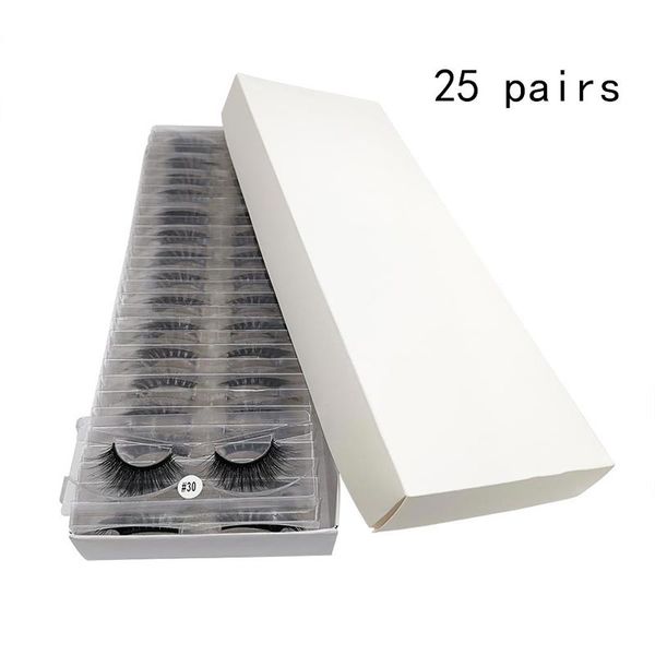 

25 pairs faux mink eye lashes wholesale false eyelashes full srtip natural long eyelashes lashes extensions makeup maquiagem