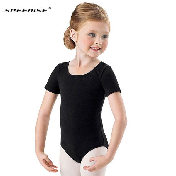 

девушки шапка с коротким рукавом купальник балет танец спандекс нейлон лайкра купальник комбинезон для детей молодежь дети гимнастические ку, Black;red