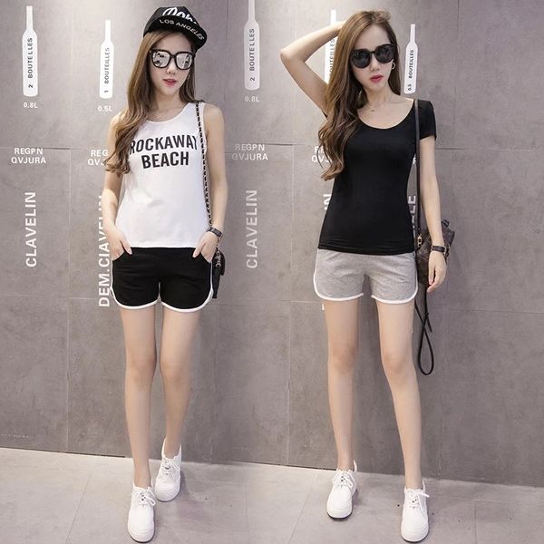 

2pcs maternity cotton loose shorts pants plus size clothes pregnant women capris pants for pregnancy clothing maternity pants, Black