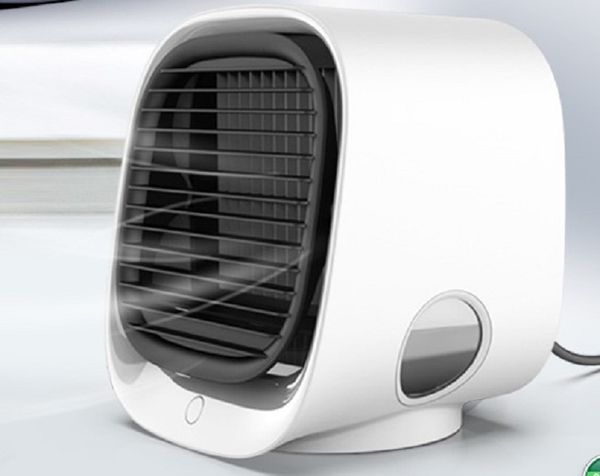

2020 creativity mini humidification fan portable deskair-conditioning fan for office and home use usb fan white
