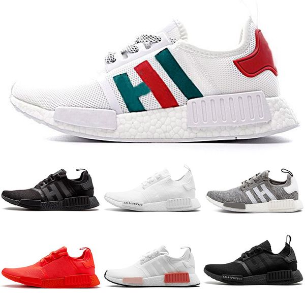 

bred nmd runner r1 primeknit atmos thunder nmds running shoes men women oreo military green red marble sports sneakers 36-45