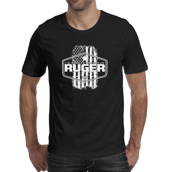 

fashion mens ruger american flag white old black round neck t shirt personalised make a shirts metal logo black 1949 ede field tesid, White;black
