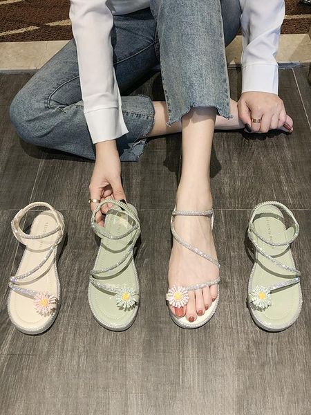 

multicolored sandals 2020 summer clear heels comfort shoes for women all-match ladies flat gladiator sandals women comfort, Black