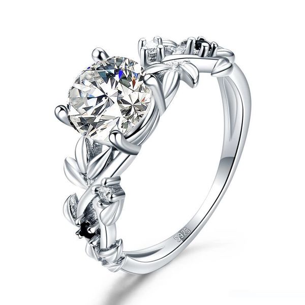 

sodrov 925 sterling silver ring classic wedding rings for women female bijoux flower sterling silver jewelry g089, Golden;silver