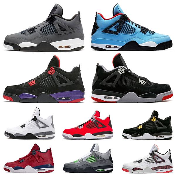 

travis scotts 4 bred jade jumpman cool grey 4s fiba raptors white cement tattoo silt red mens basketball shoes size 13
