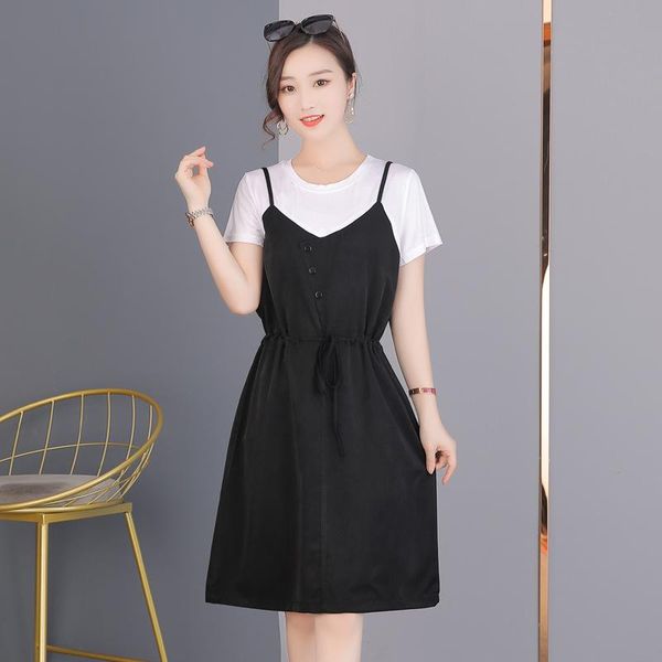 

2020 women knitted lapel dress fashionable33 casual cotton material comfortable knitted sweater breathable classic dress size s-xxl, Black;gray