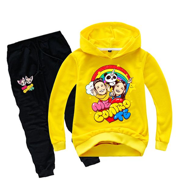 

kids outfits 2020 spring autumn new fashion cartoon kids costume sweater suit modal cotton baby boy girls two-piece sets fall clothes, White